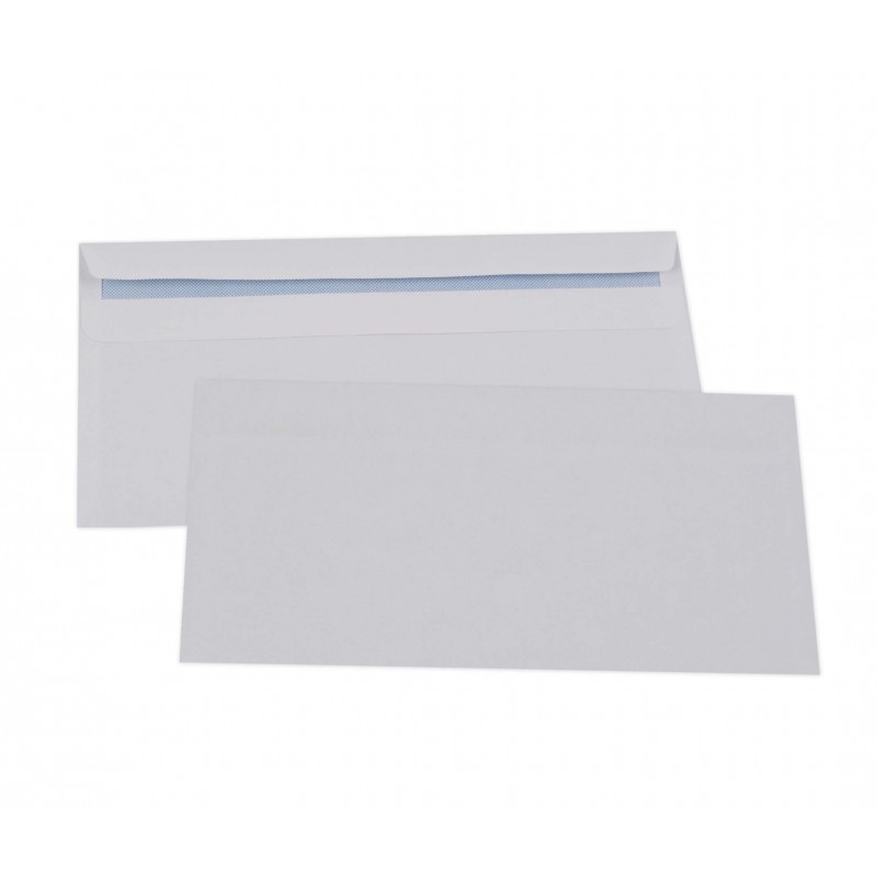 Enveloppes blanches, 110 x 220 mm (DL), sans fenêtre, fermeture  triangulaire & adhésive ou droite & autocollante, 1000 pièces acheter à  prix avantageux