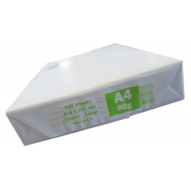 Carton de 5 ramettes/2 500 feuilles papier blanc A4 80g/m²