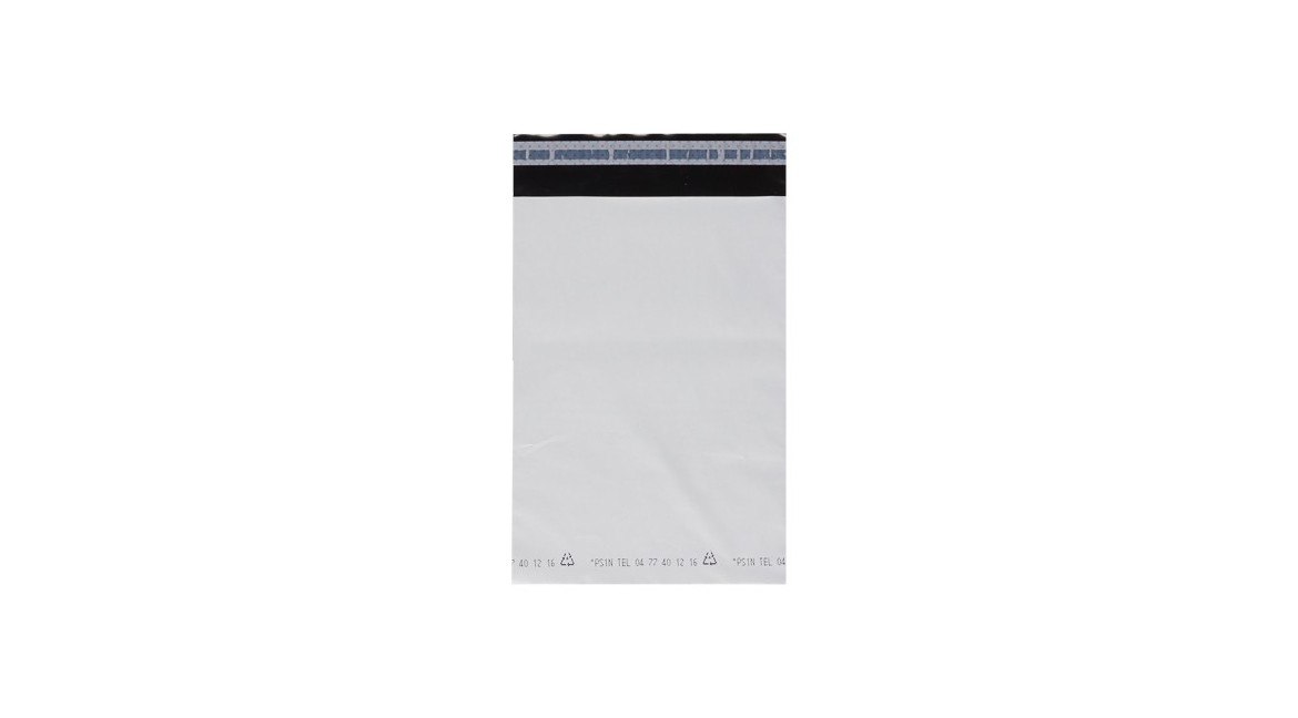 Enveloppe postale plastique blanche opaque (Format 176x245 mm)